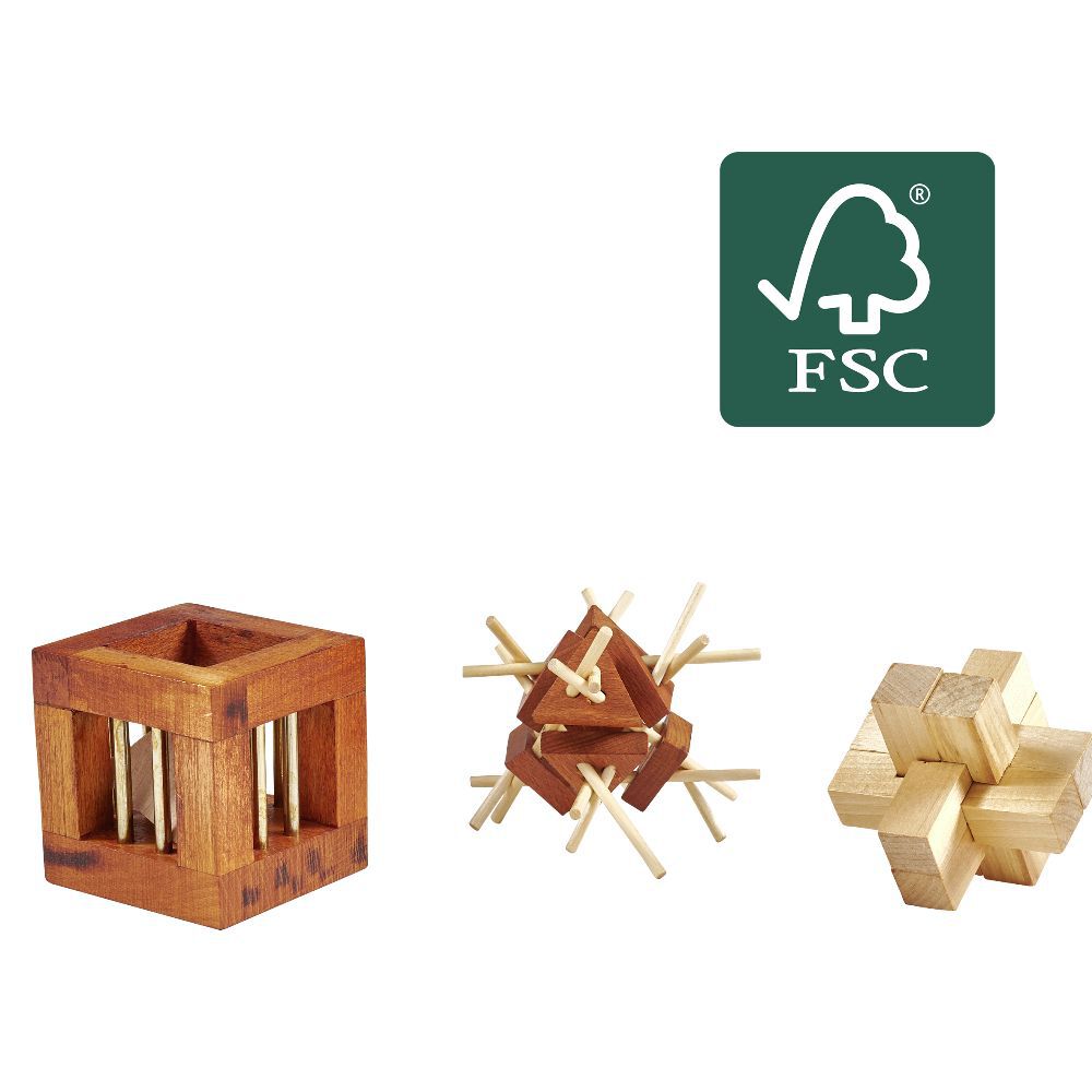 Casse tête en bois certifié FSC® 8 pièces