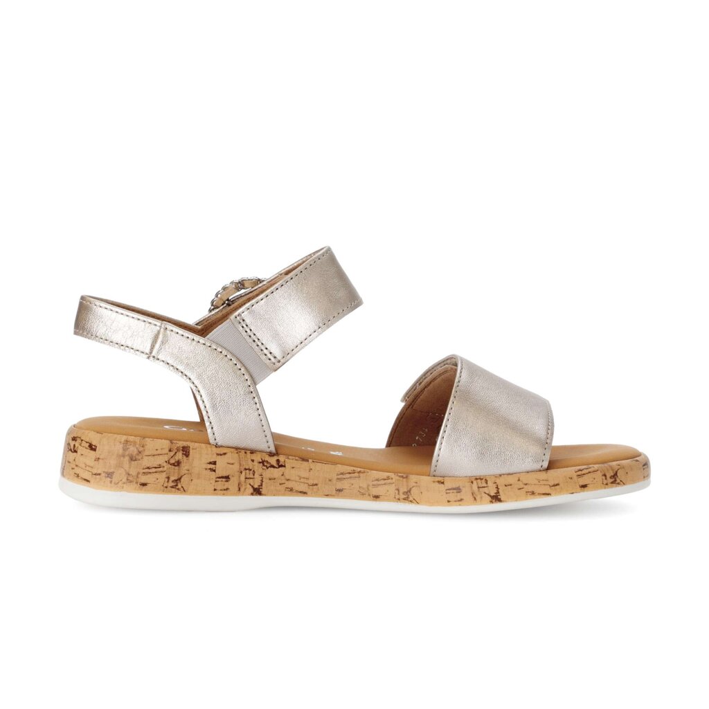 Sandal met riempjes goud