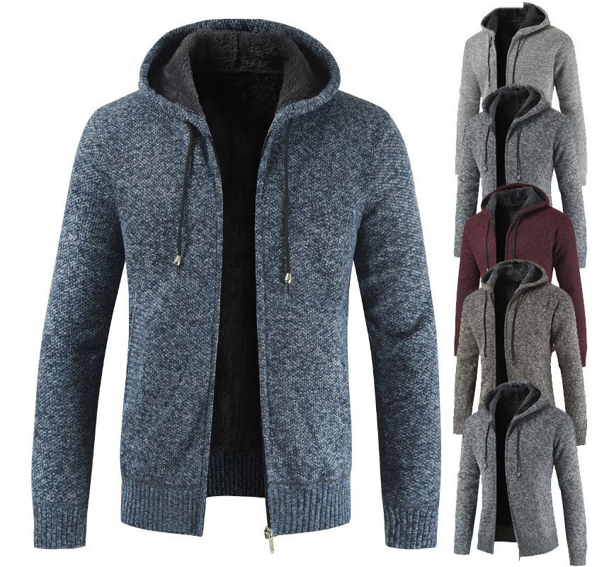 FORSETI - Gebreid jack met capuchon en rits