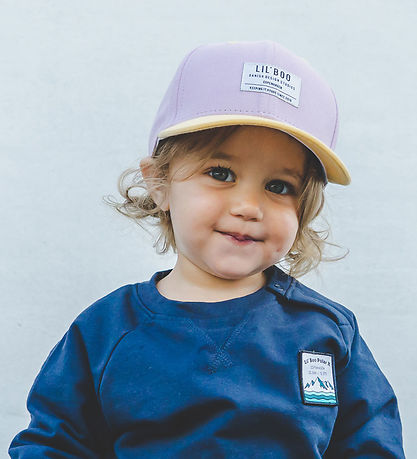 Lil' Boo Copenhagen Kappe - Organic Block Snapback - Lila/Gelb