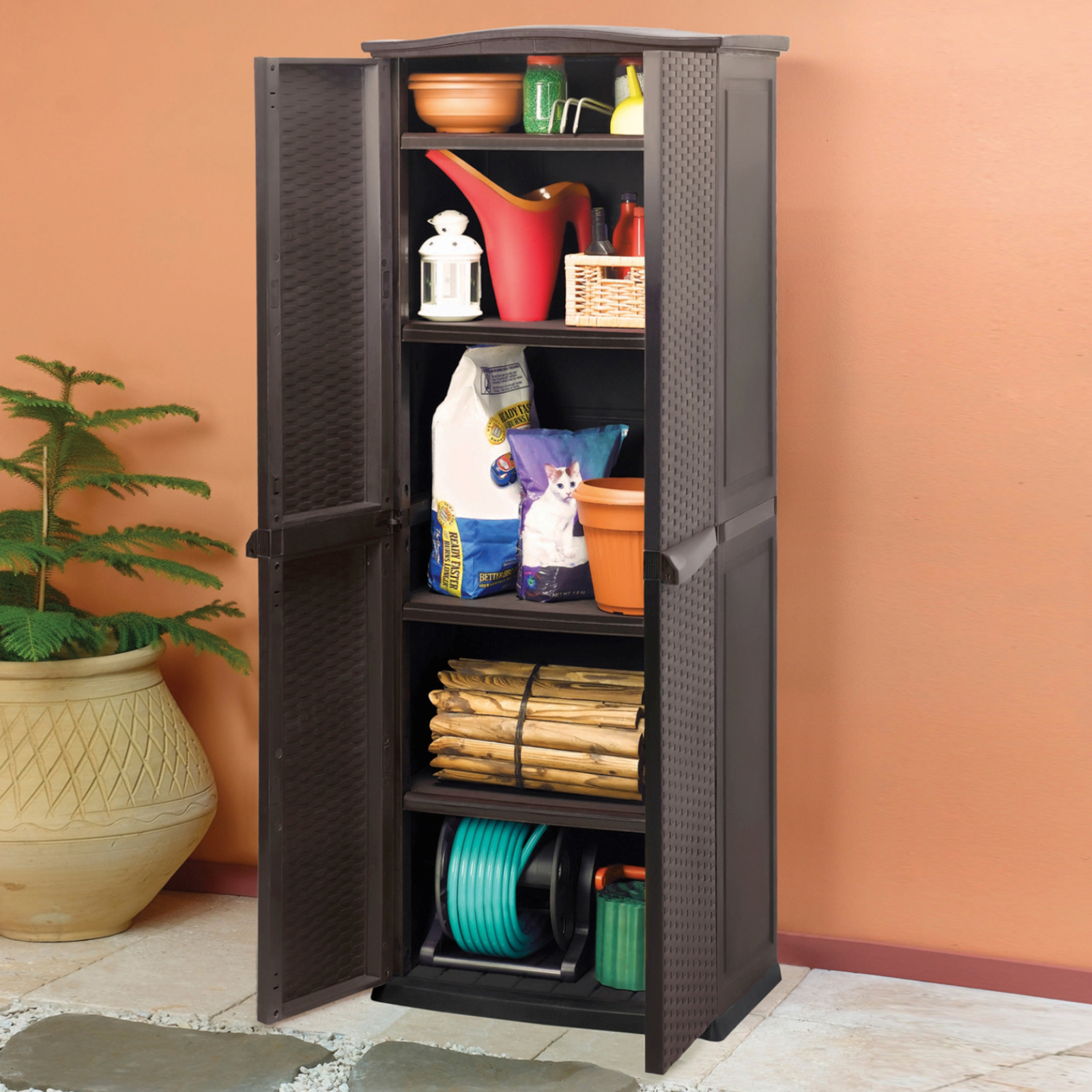 Aufbewahrungsschrank - espressobraun - 70 cm