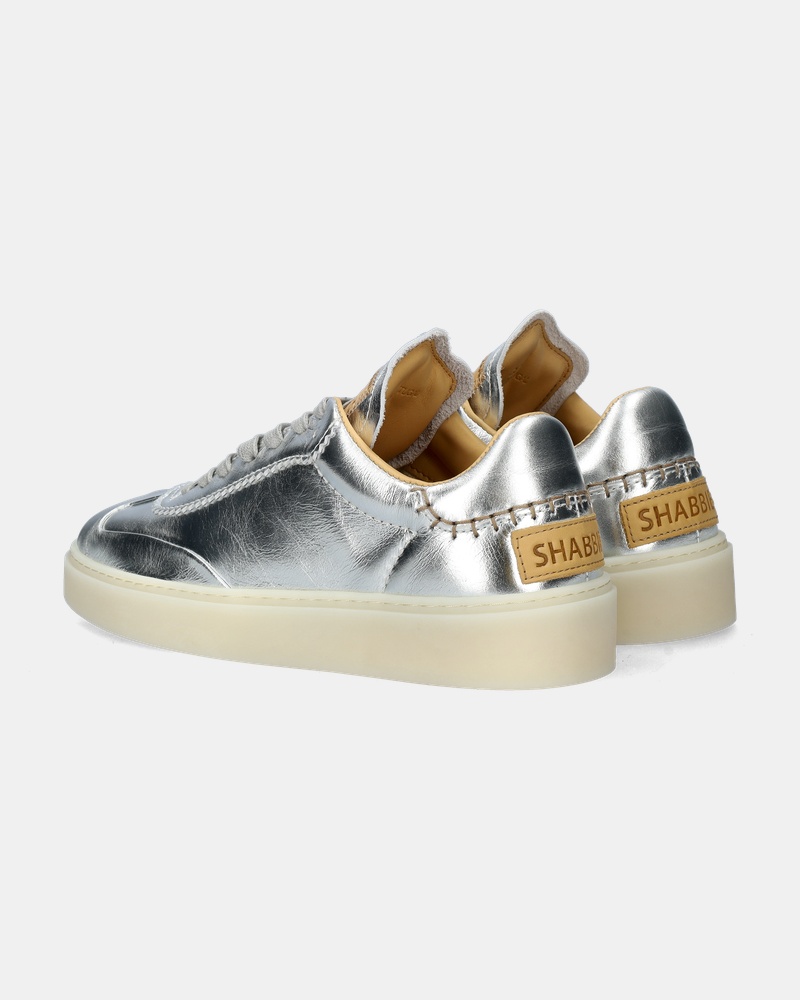 Shabbies Amsterdam Bossa Oxford Hoge sneakers  - zilver
