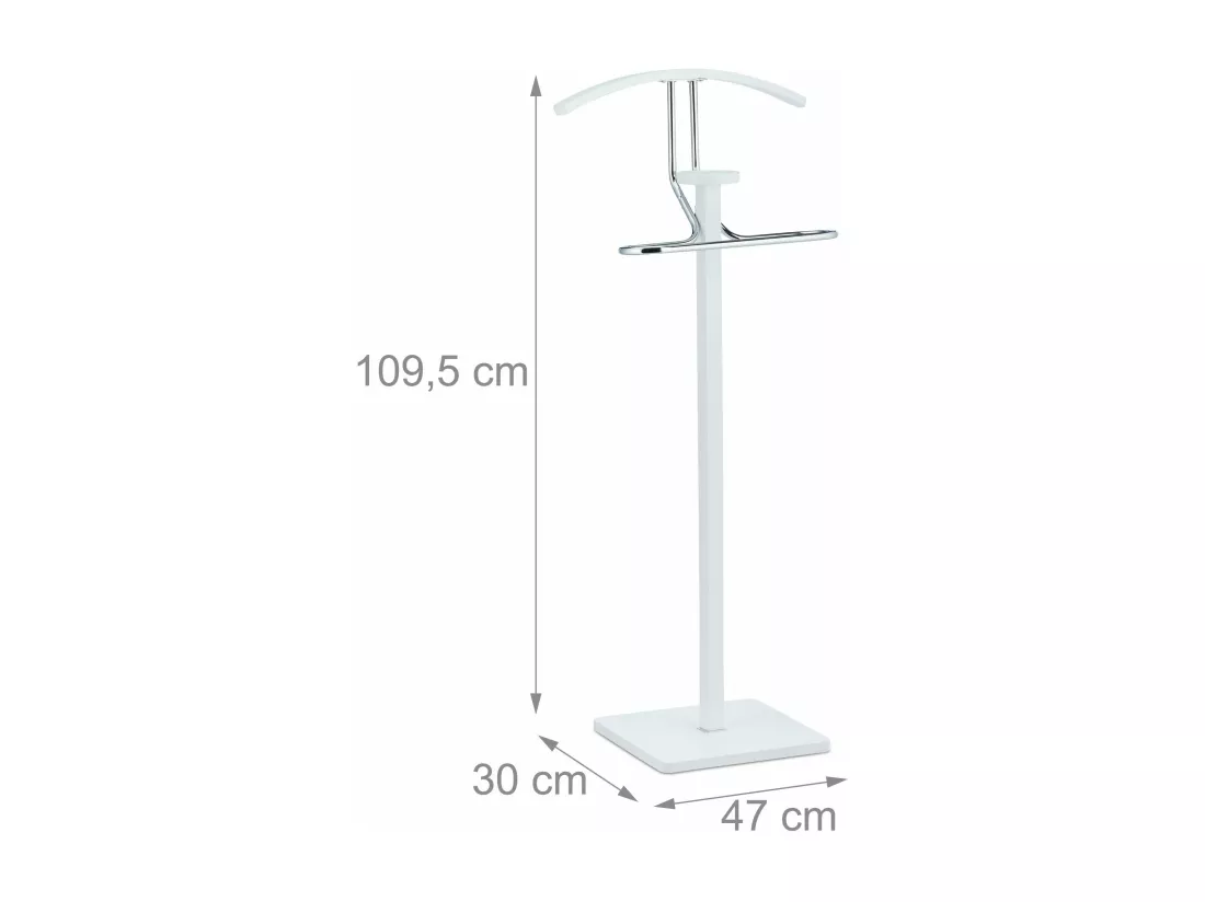 Valet de chambre portant blanche 47 x 30 x 109.5 cm 13_0002915