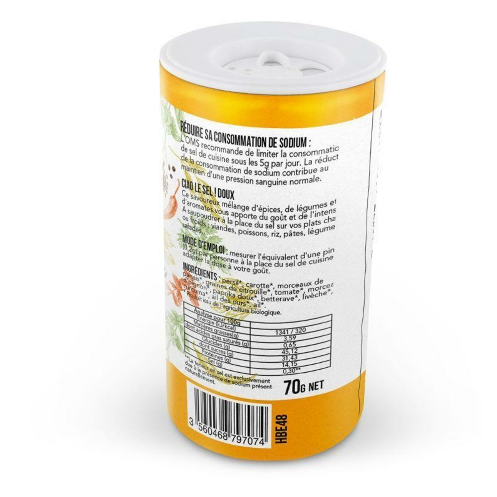 Substitut de sel ciao le sel - doux 70 g