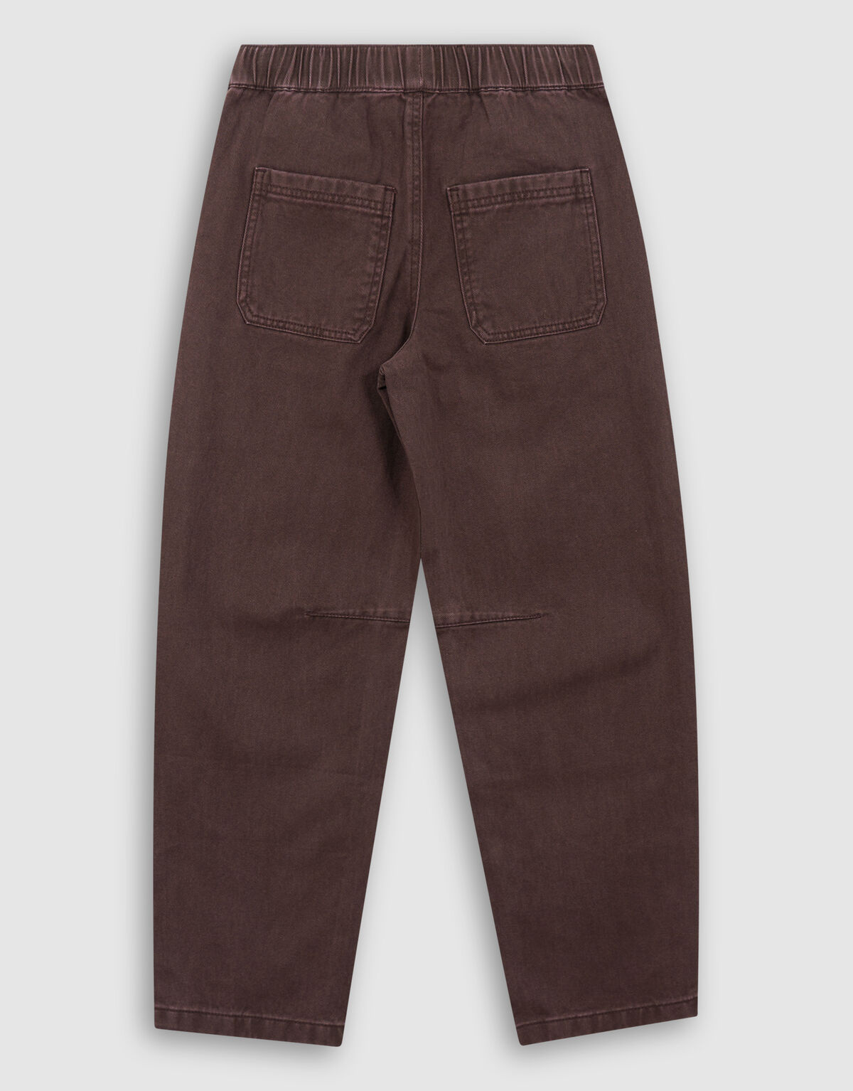 Twill Barrel Fit Broek Donkerbruin