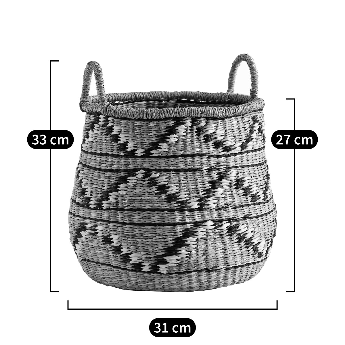 LA REDOUTE INTERIORS<br>Cesta redonda de junco marinho, Zac