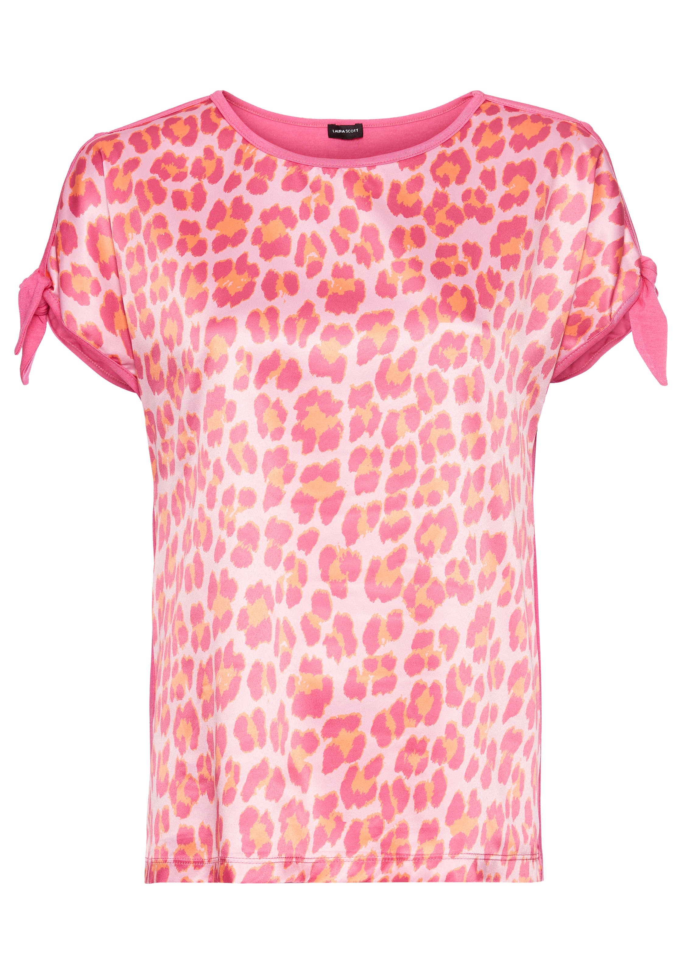 Laura Scott Shirtbluse , mit Leoparden_Druck & Bindeband