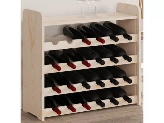 Casier à vin et panneau supérieur 67,5x25x60 cm bois pin massif