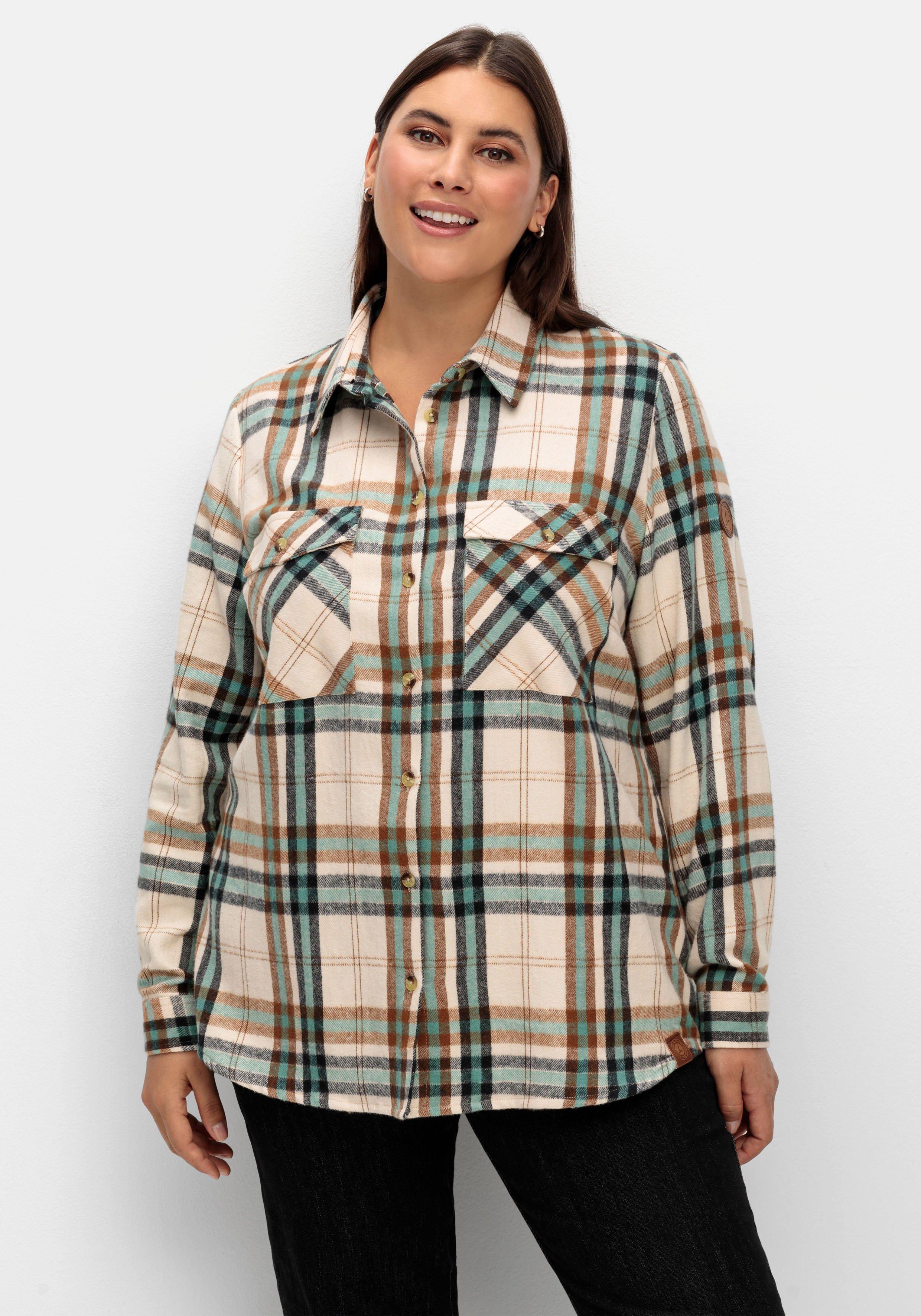 Karierte Bluse aus weich angerautem Flanell
