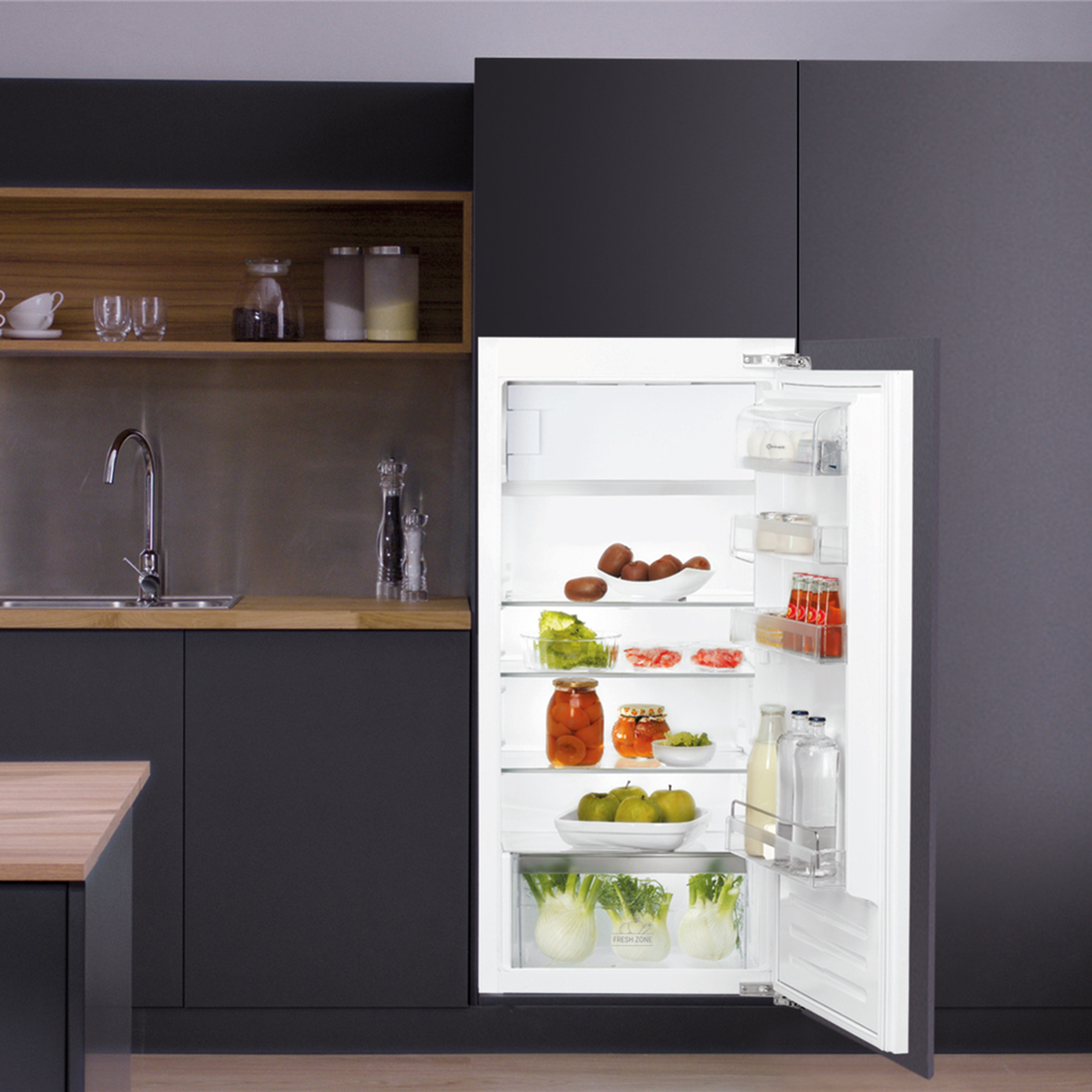 BAUKNECHT Einbau-Kühlschrank KSI 12GS2 - mit Gefrierfach - E