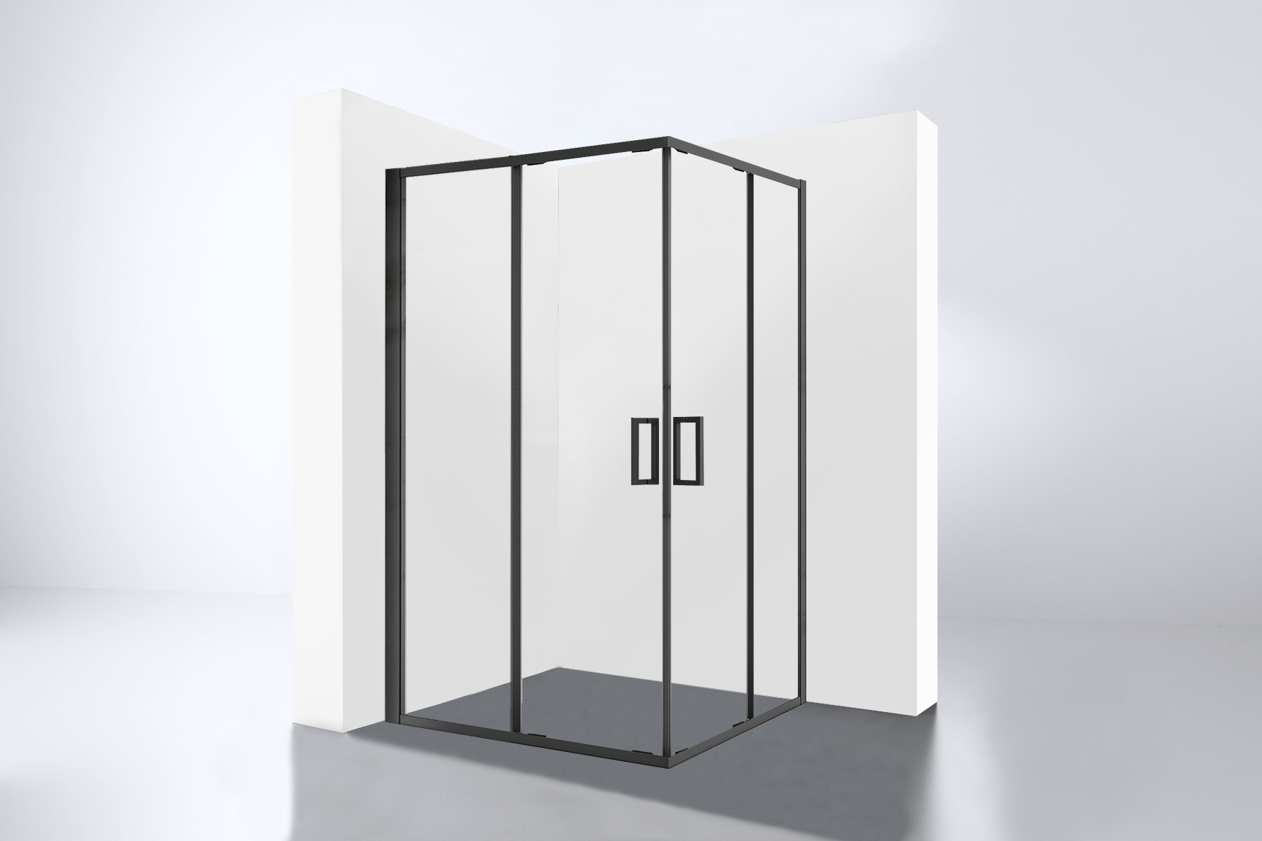 Best Design Hulmer douchecabine met schuifdeuren 120x90x210cm mat zwart