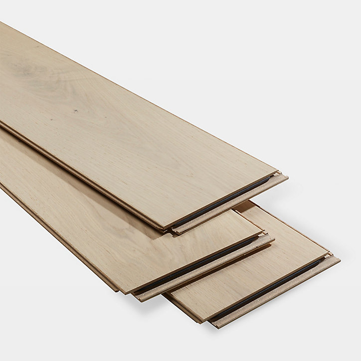 Parquet contrecollé clipsable Goodsir XL en chêne verni naturel