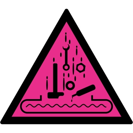 Panneau Danger Zone FME – Signalisation de sécurité – Fond Rose