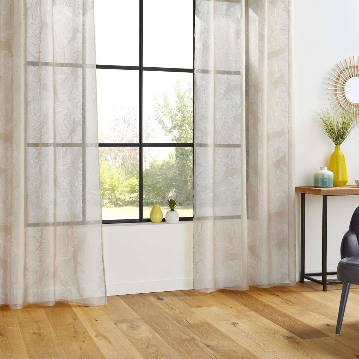 VOILAGE DEVO FEUILLE LIN 140X240CM