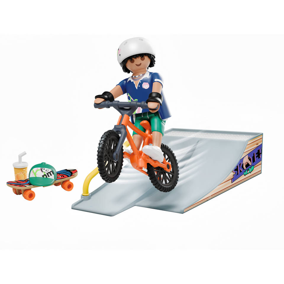 PLAYMOBIL My Life skateboard met helling 71798