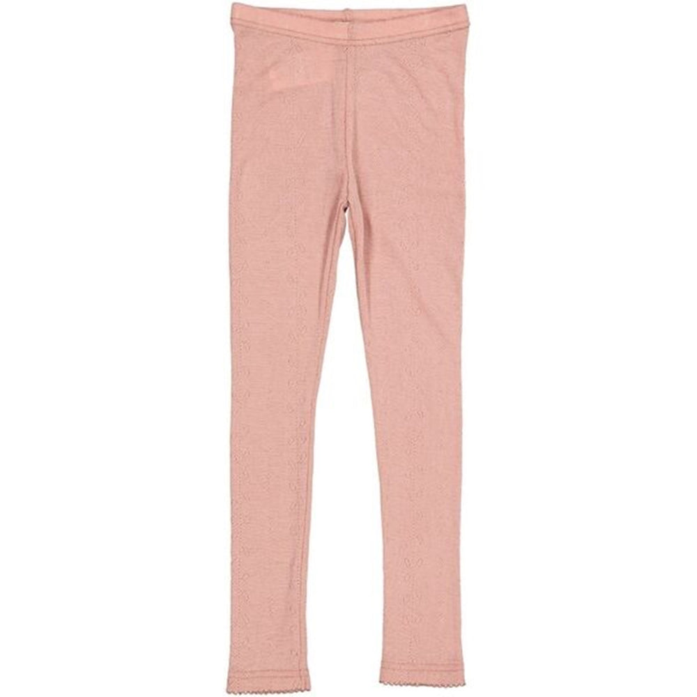 Wool Pointelle Burnt Rose Leggings - MarMar