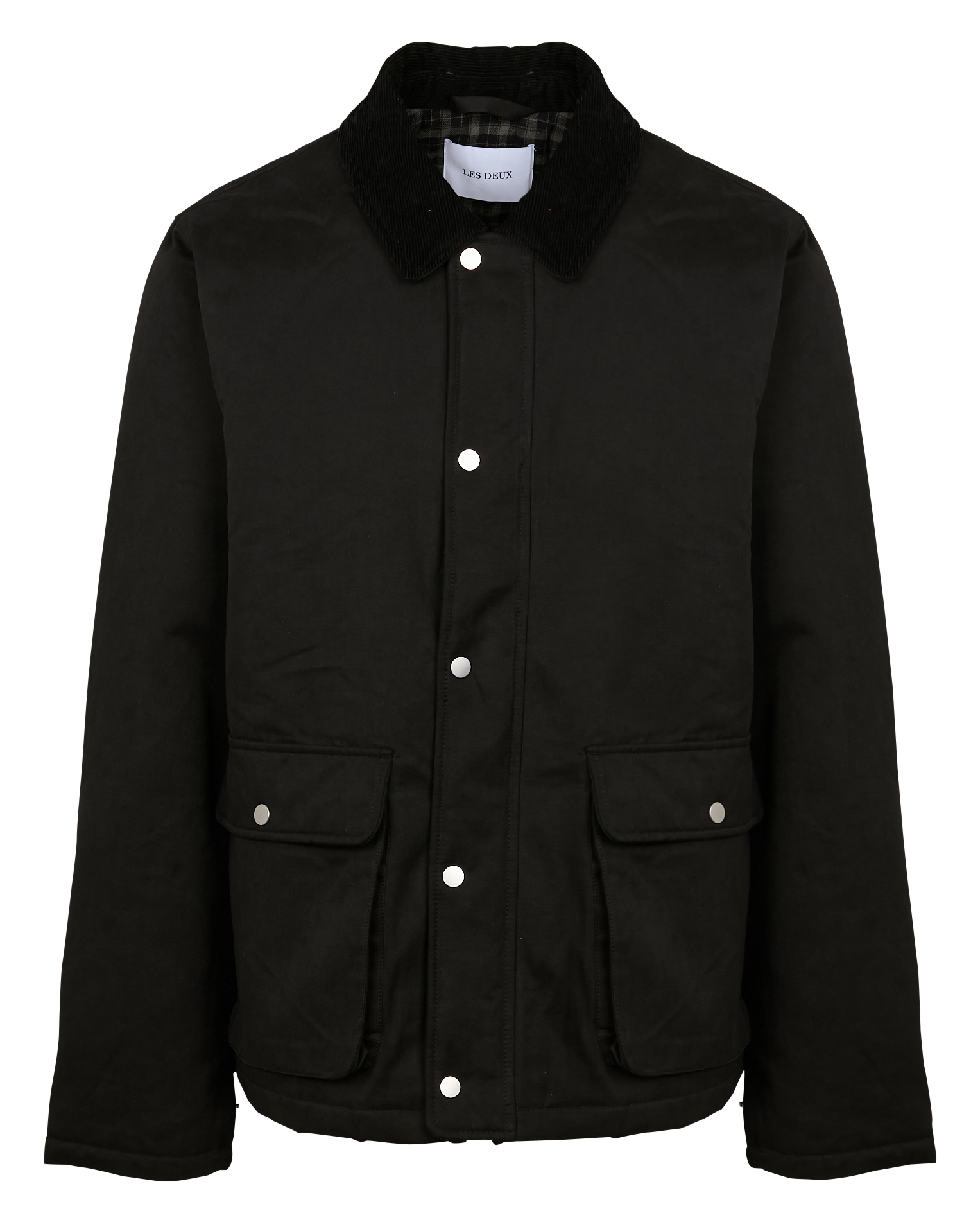 MONTANA - Veste droite en coton mélangé | Noir