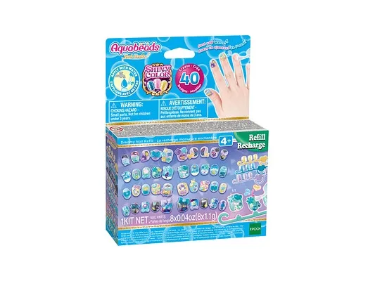 Aquabeads Fingernails Refill sæt blå-grøn