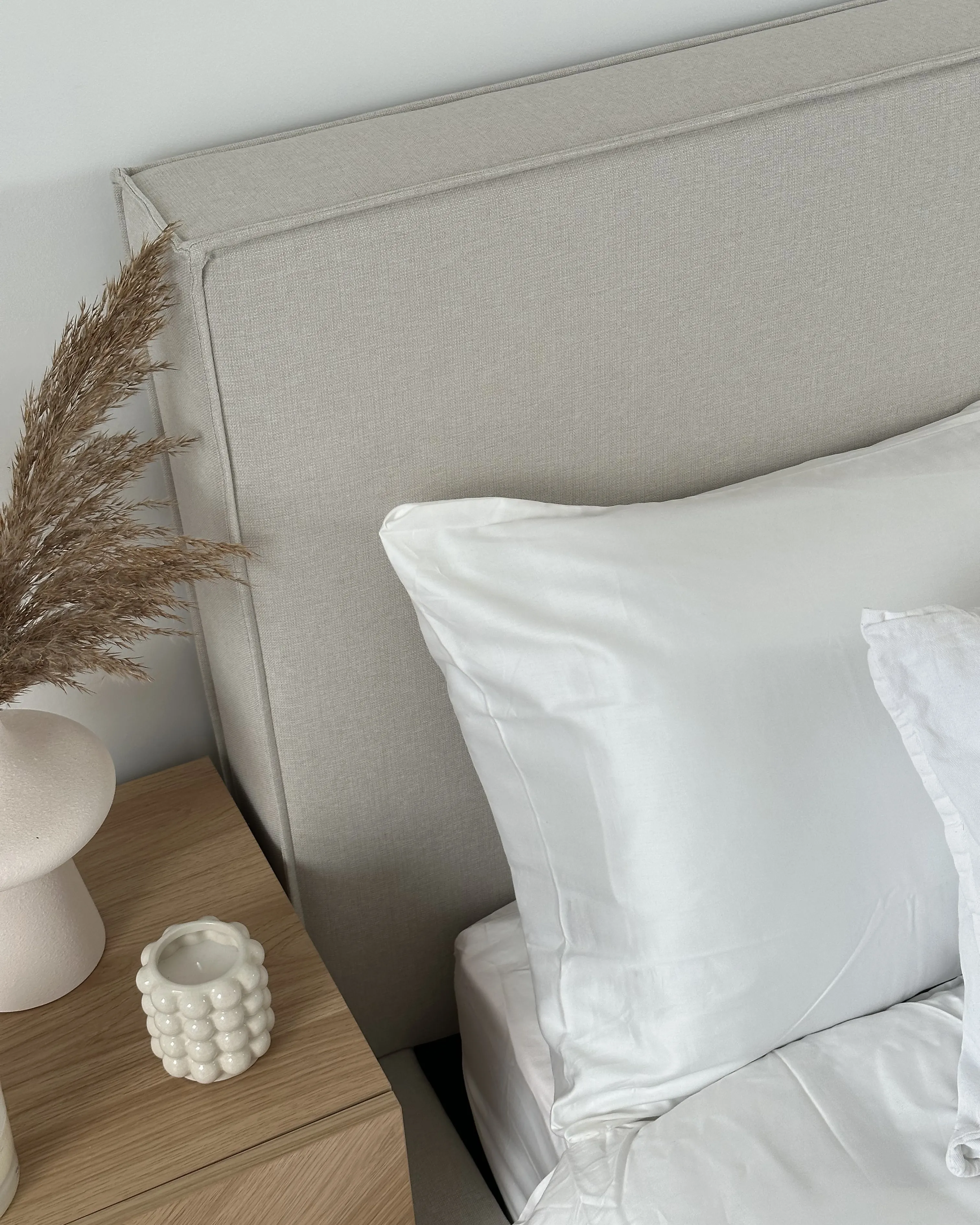 Bed met opbergruimte Stof MOISSAC 160 x 200 cm Beige