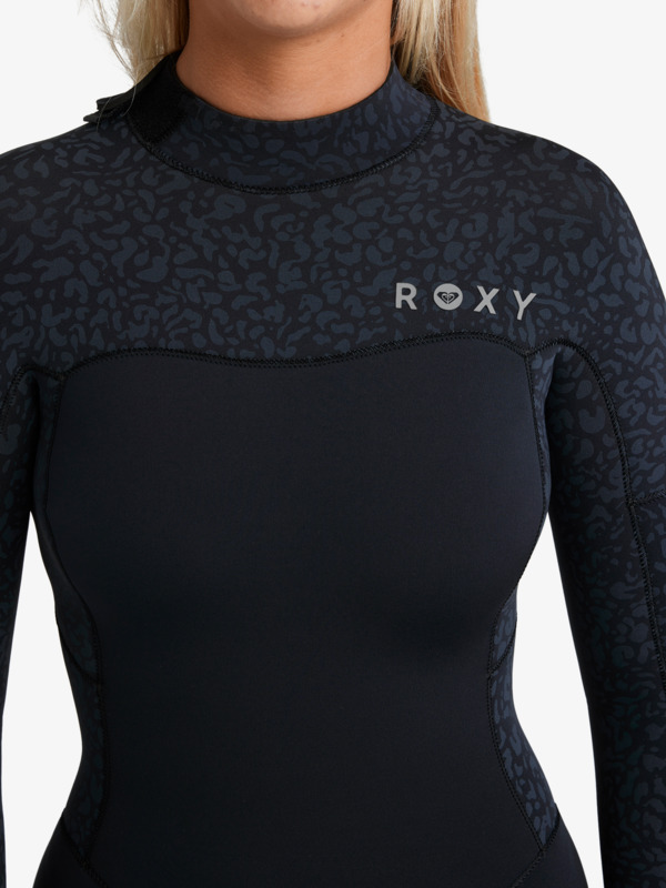 4/3mm Swell Natural Combinaison de surf back zip Noir Femme