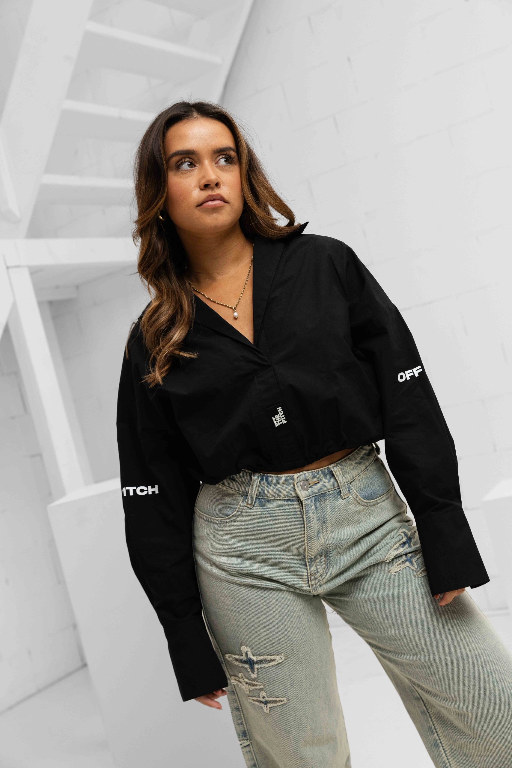 Off The Pitch Branded Kenzie Shirt Dames Zwart