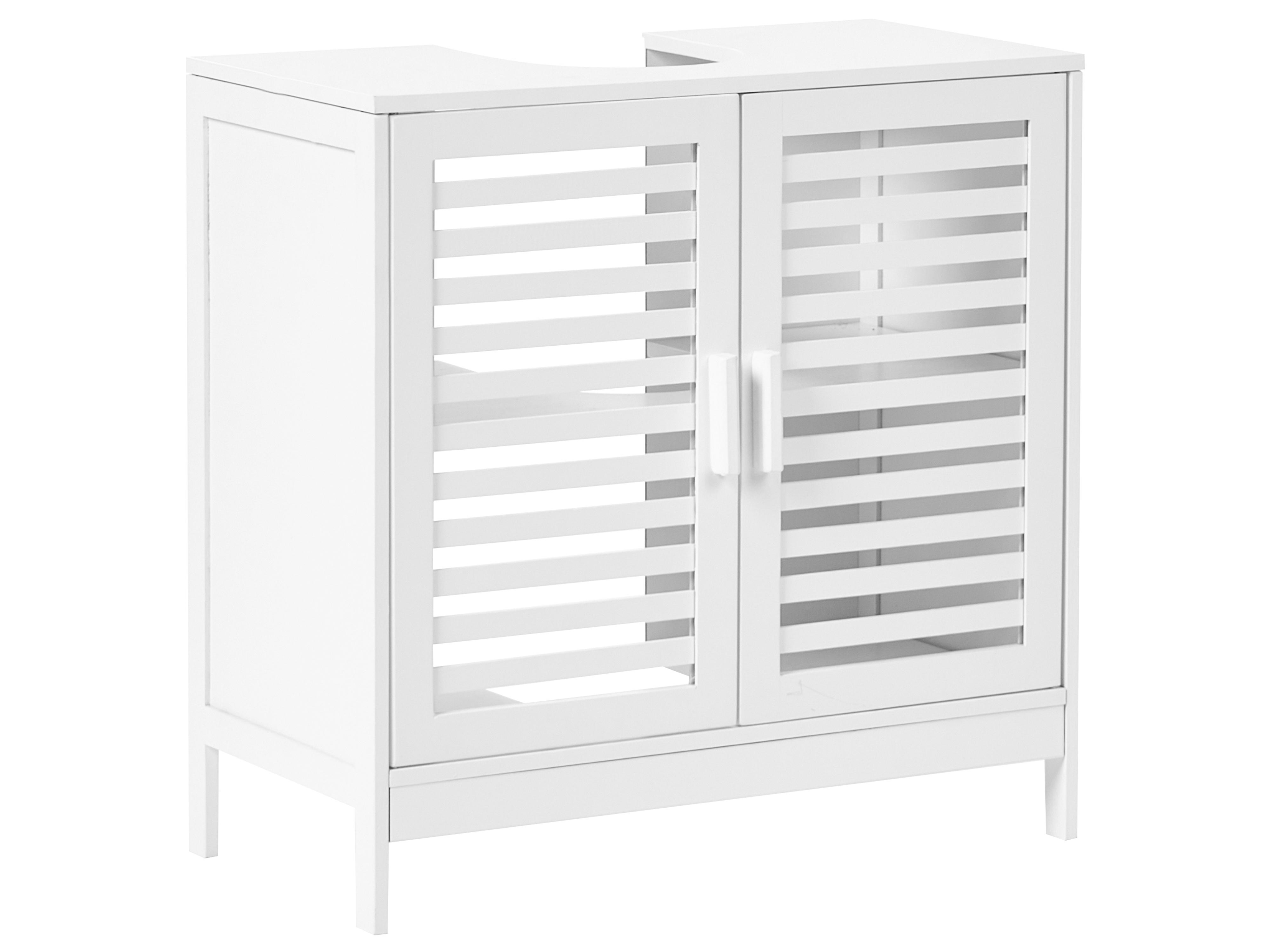 Wastafelkast MISSOULA Bamboehout 60 cm Wit