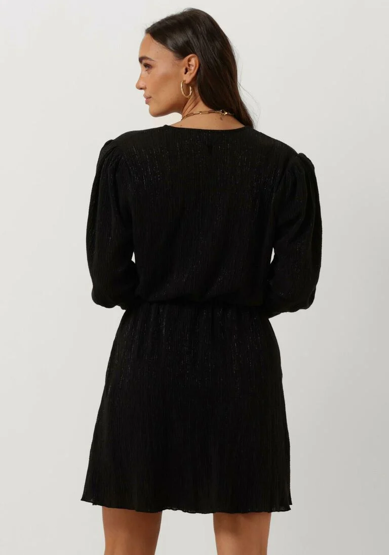 ALIX THE LABEL zwarte alix the label mini jurk ladies knitted glitter dress