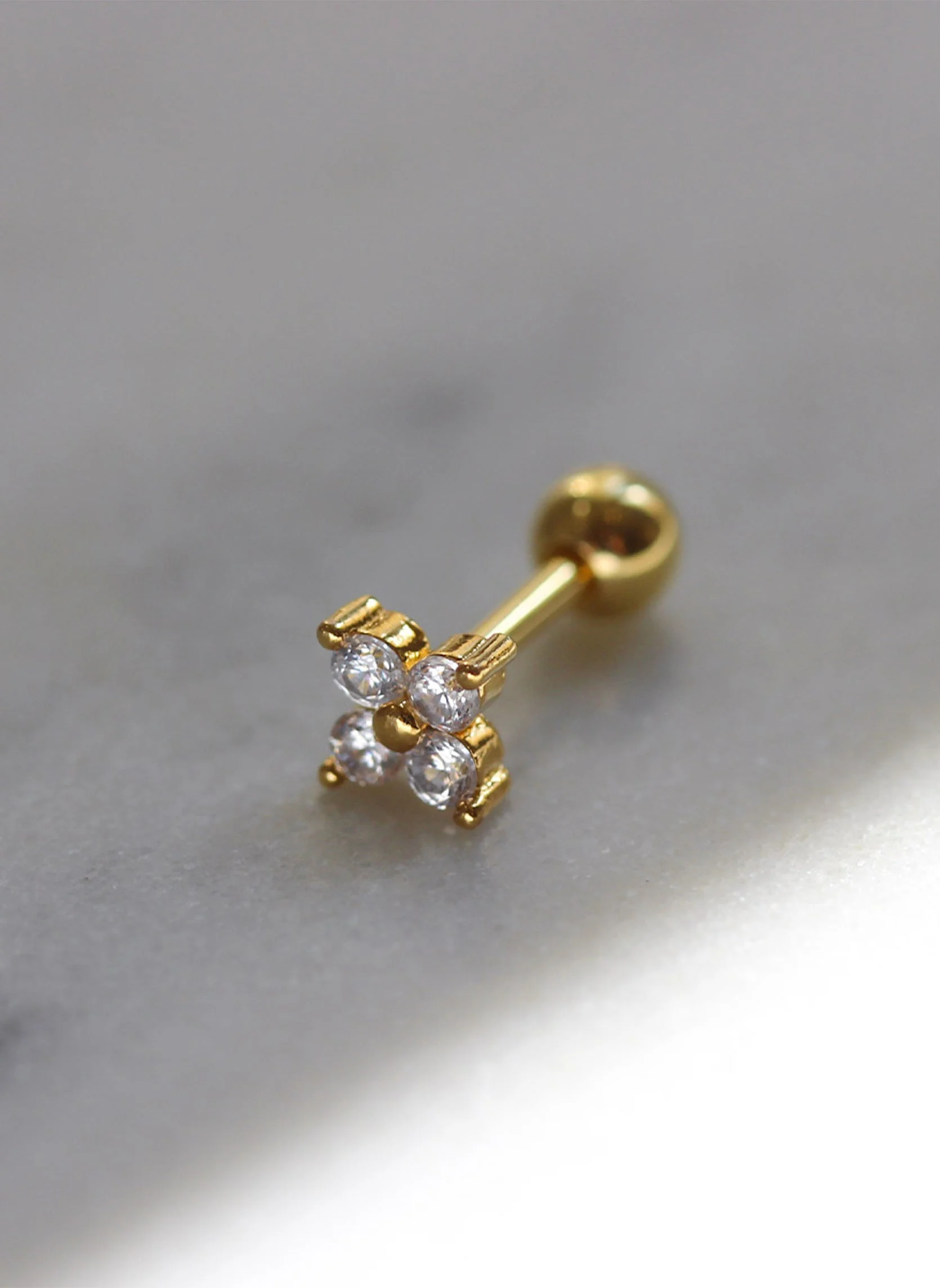 IVA-FLOWER - Piercing iva flower | Blanc