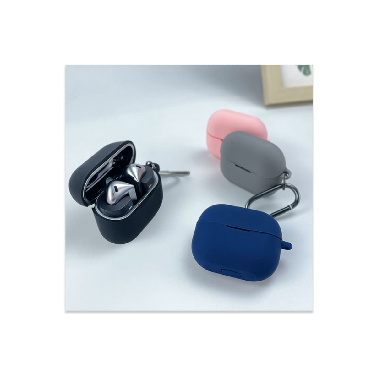 Beskyttende silikonetui til Samsung Galaxy Buds3/Buds3 Pro Sort