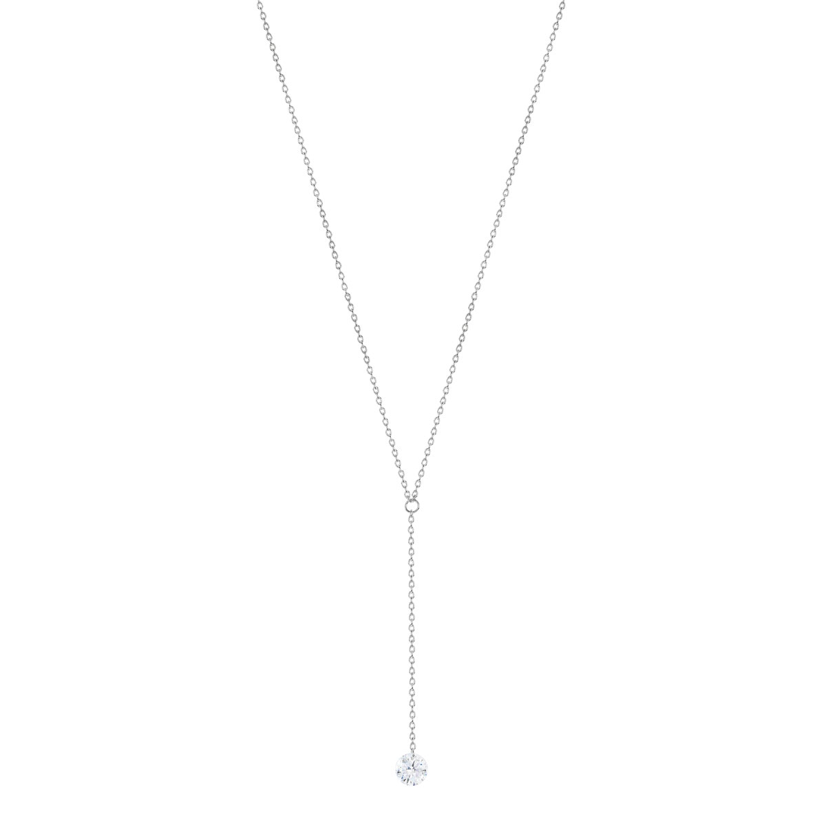 Collier argent 925 zirconia 43 cm