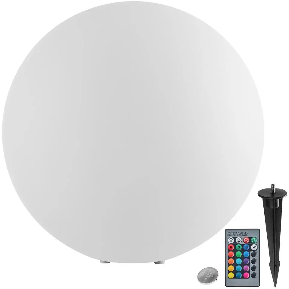 tectake Luminous Globe, LED, met afstandsbediening, Wit