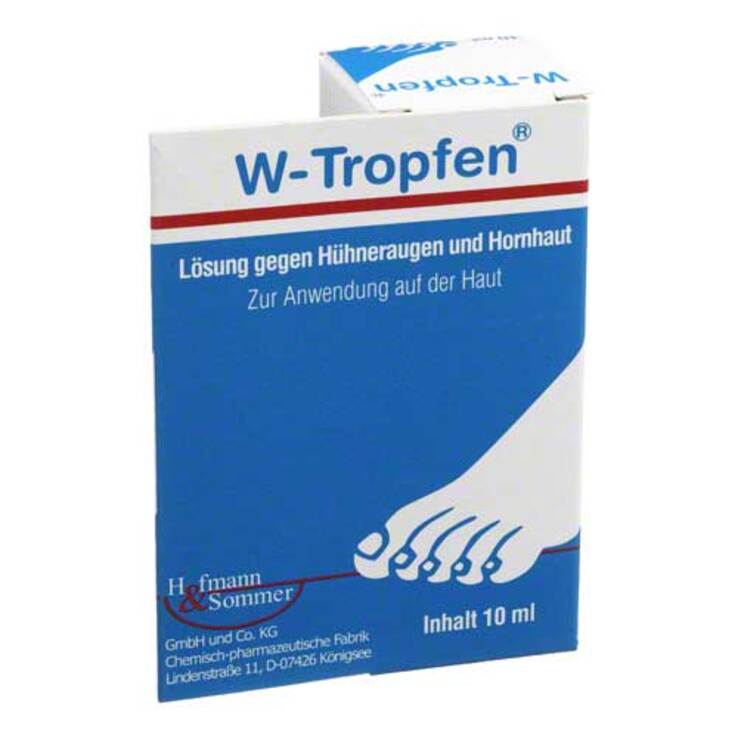 W-Tropfen Lösung gegen Hühneraugen + Hornhaut, 10 ml