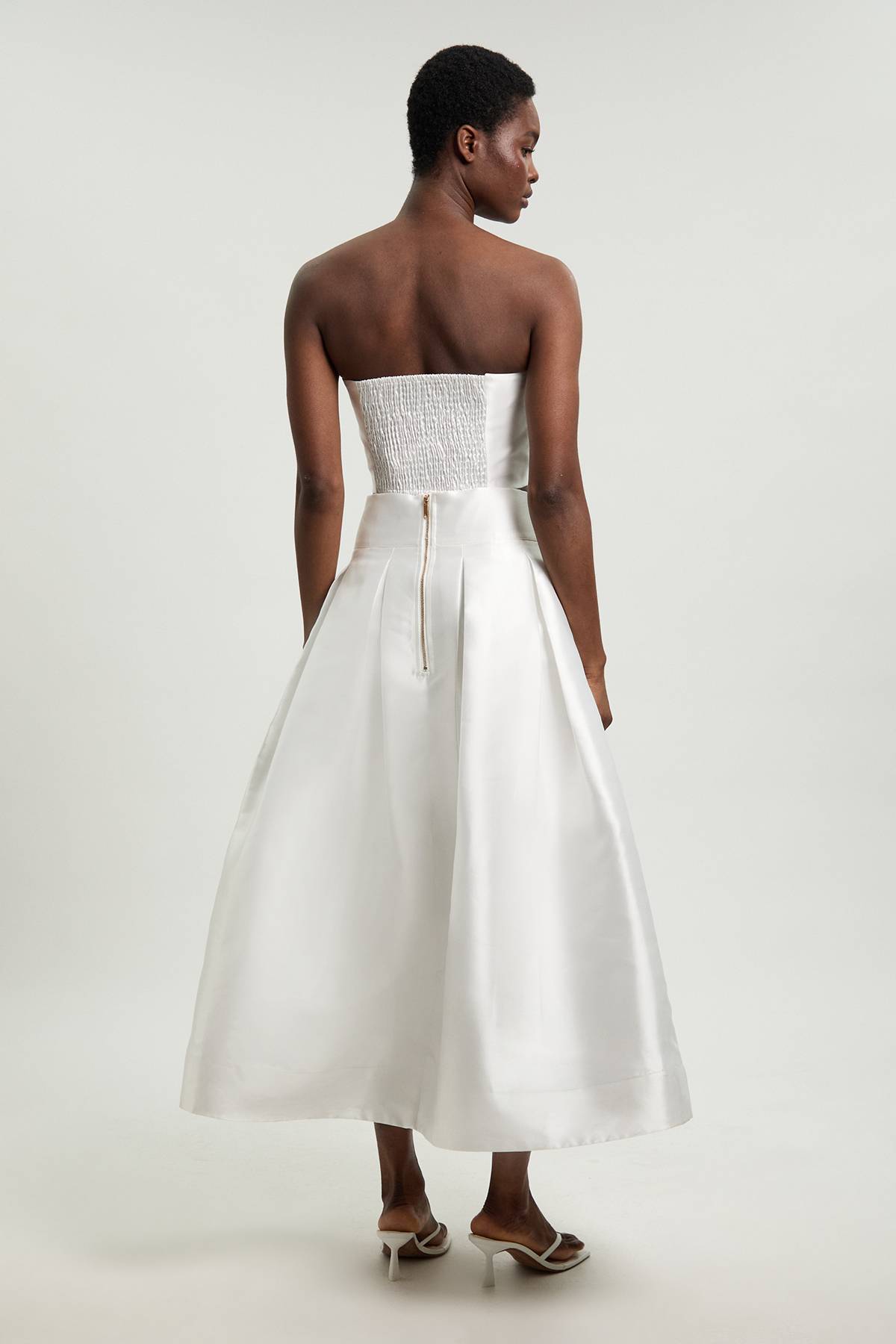 KarenMillen Haut Bustier En Sergé De Satin Tissé