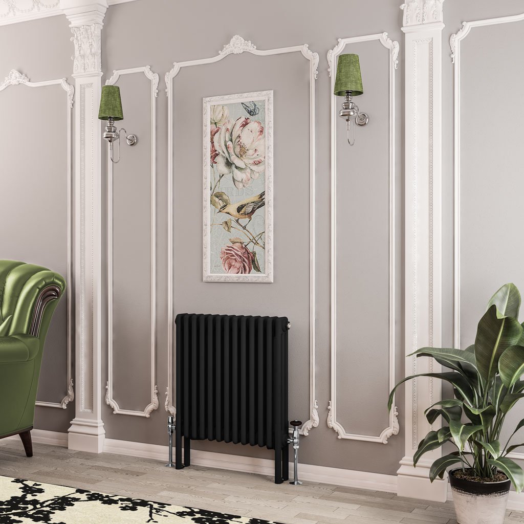 Eastbrook Imperia 3 koloms radiator 60x60cm 1081W zwart mat