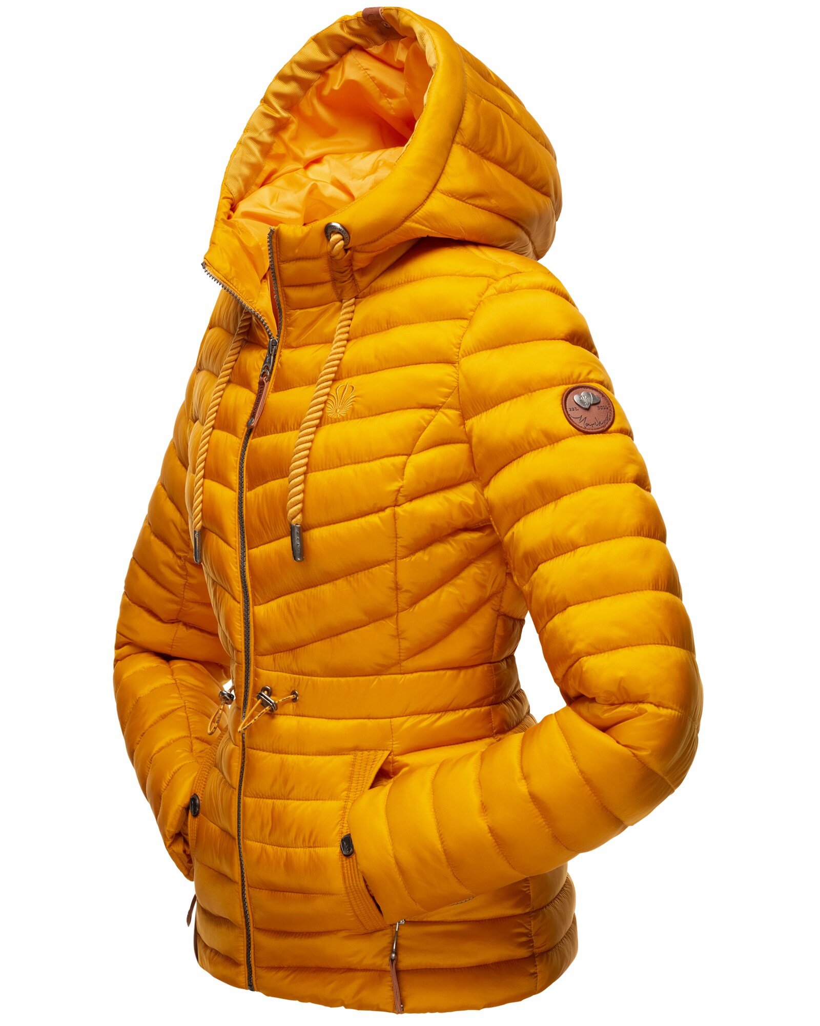 MARIKOO Damen Designer Outdoorjacke Steppjacke mit Kapuze Aniyaa