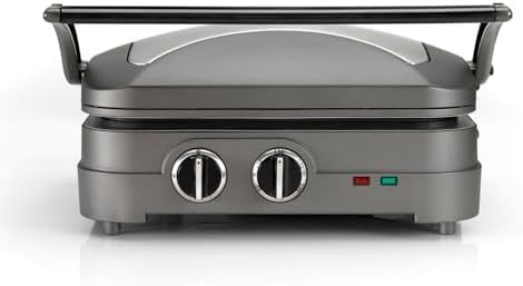 Cuisinart 3 en 1 Grilleur, gaufrier et omelette| Grilleur de sandwichs, presse à panini, crêpière Grilleur électrique | Plaques amovibles et interchangeables antiadhésives | moins d'huile | 210°C | : Cuisine et Maison