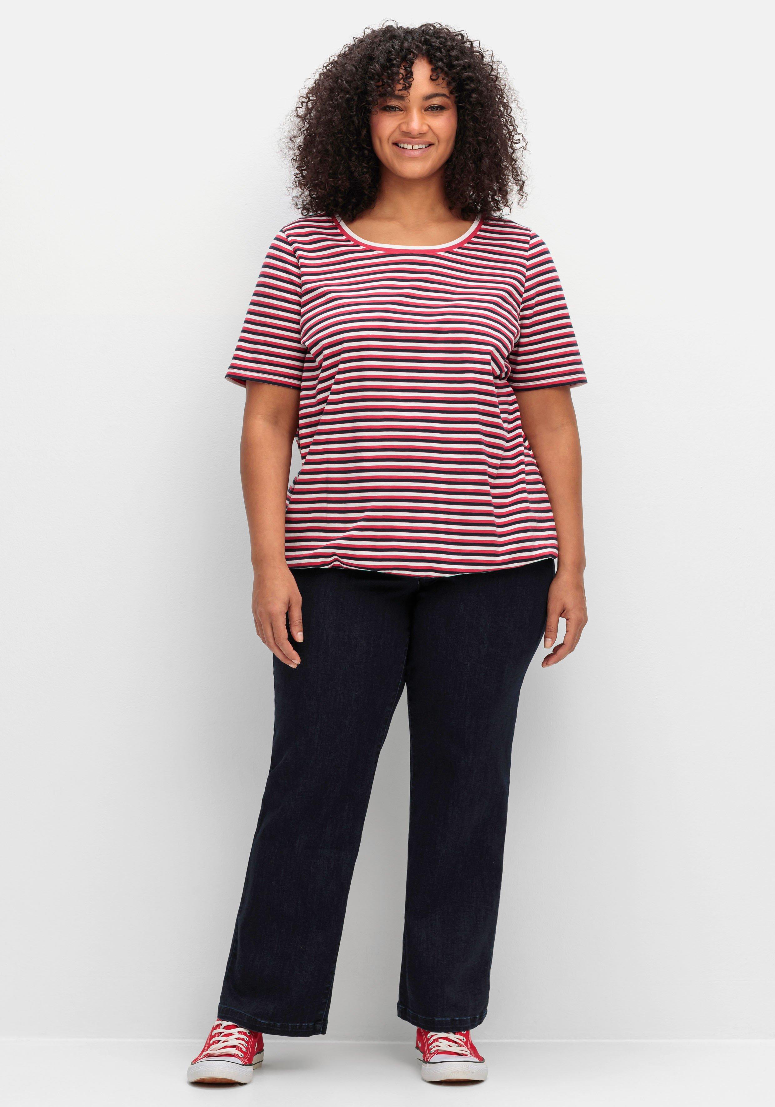 Weite Jeans mit Schlupfbund im Curvy-Schnitt ELLA