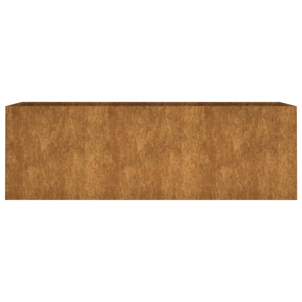 Vaso de aço Corten vidaXL, 120x40x40 cm