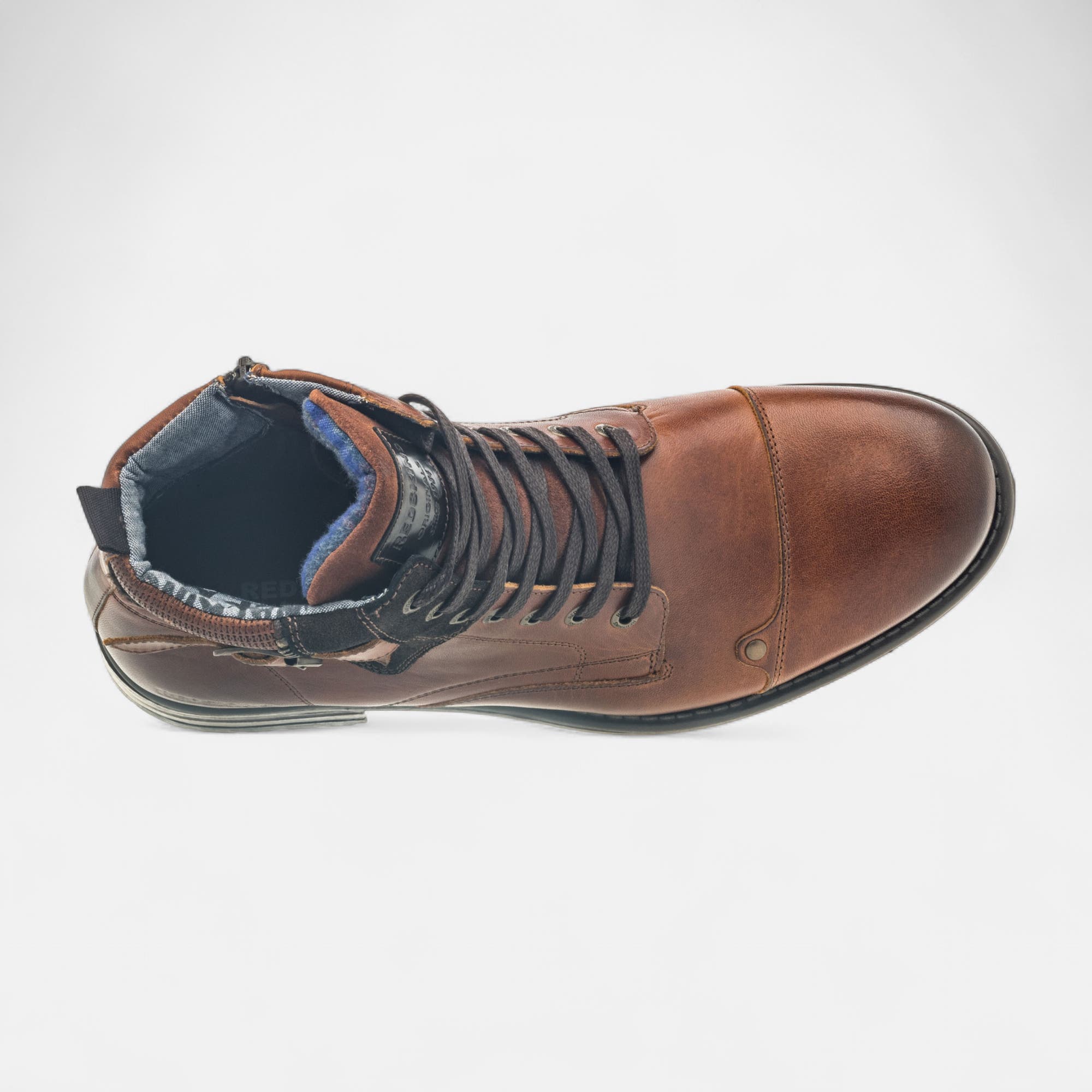 Boots Homme en cuir cognac