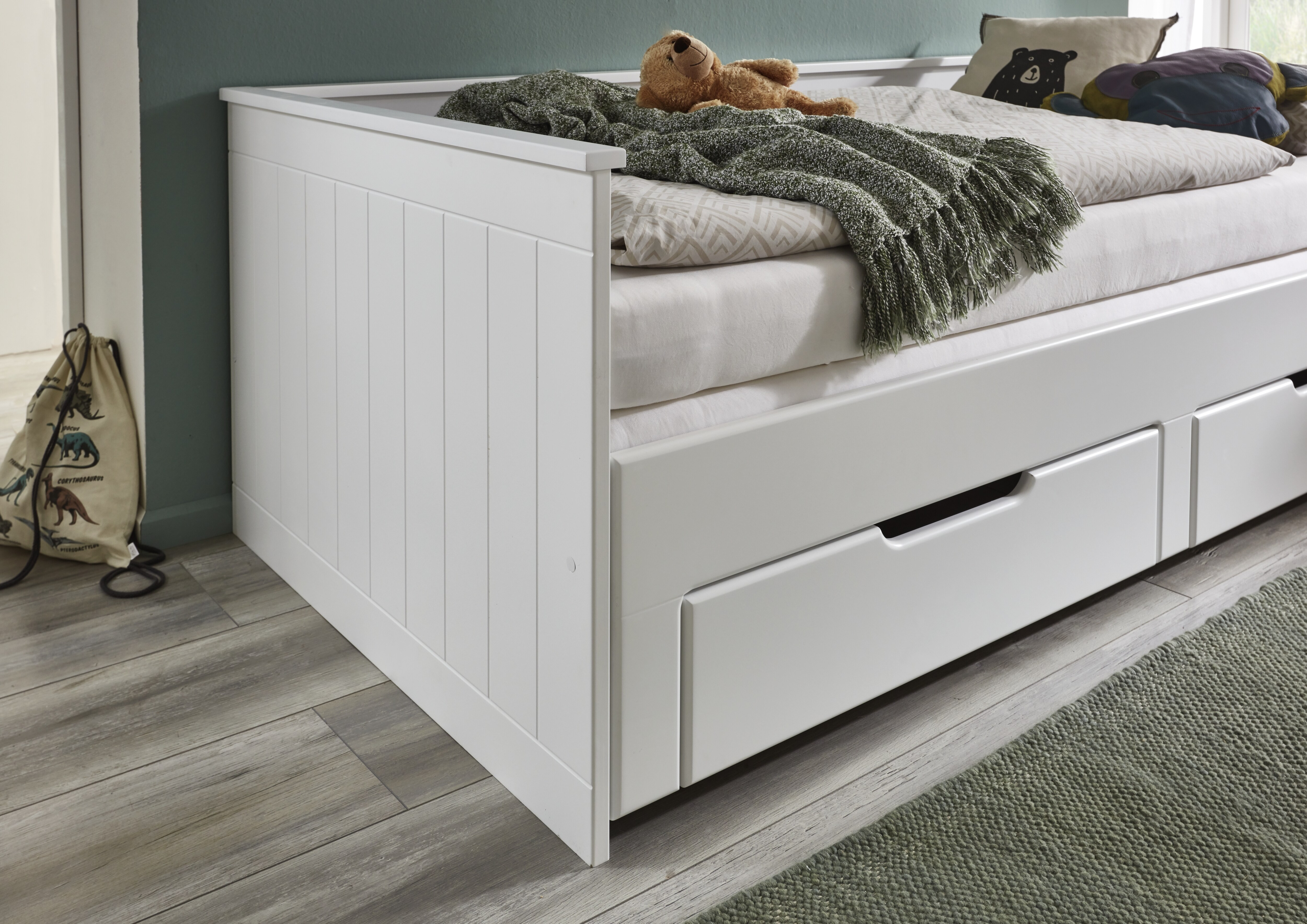 Relita - Funktionsbett Clara 90x 200 auf 180 x 200 cm Liegefläche ausziehbar u. 2 Schubladen