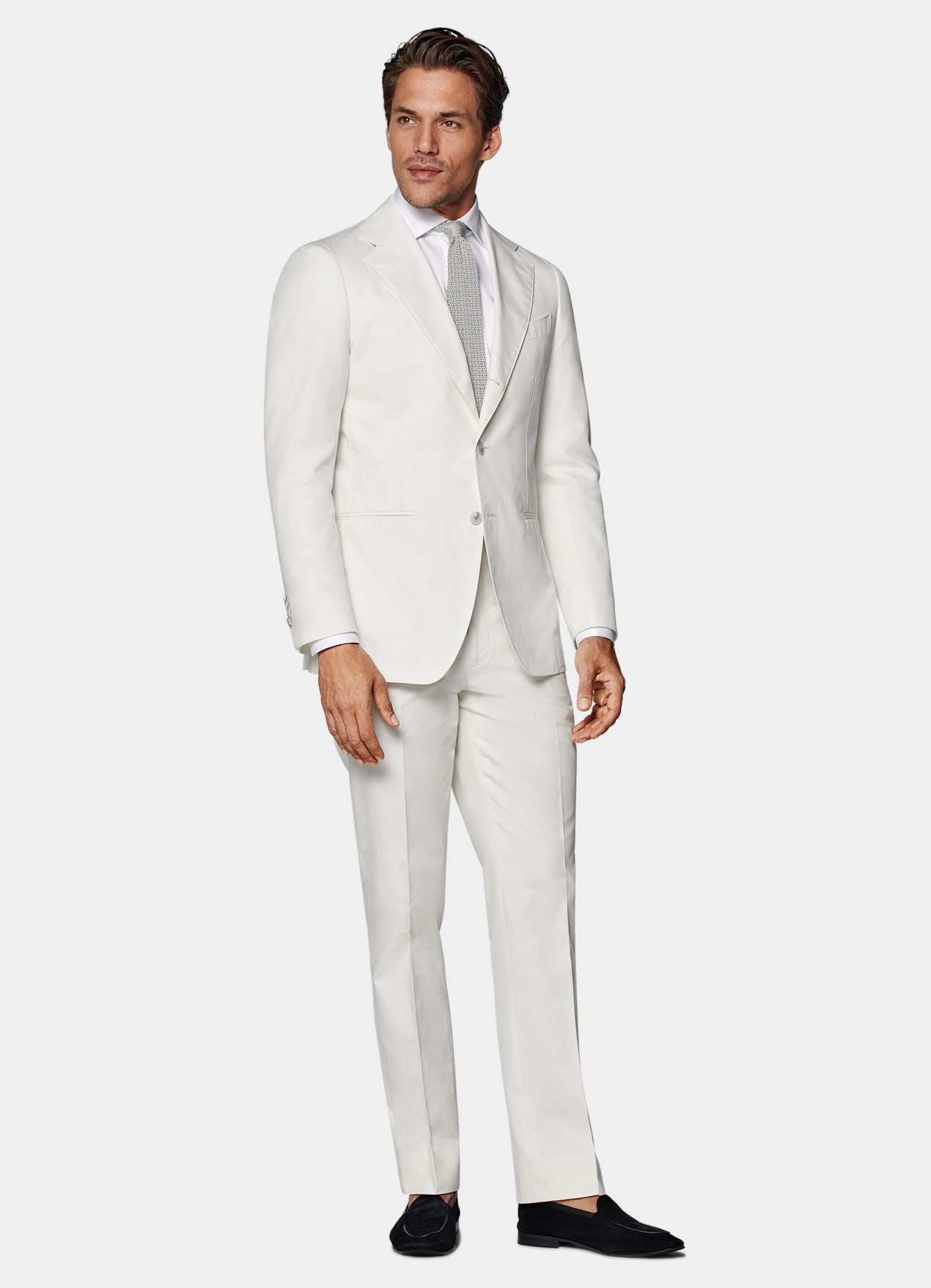 Costume Havana coupe Tailored blanc cassé