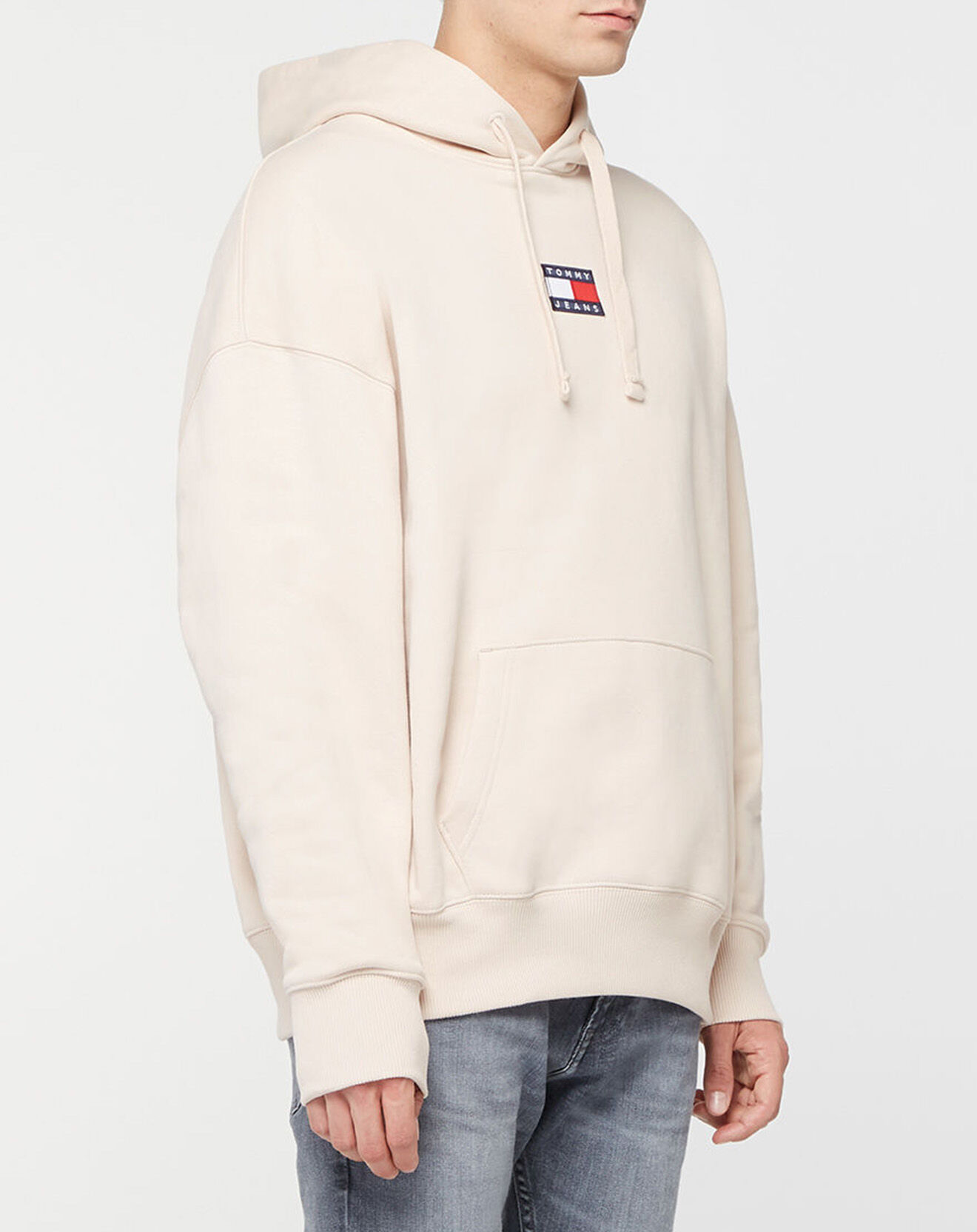 Tommy Jeans Sweat en Coton Bio Tjm Tommy Badge beige