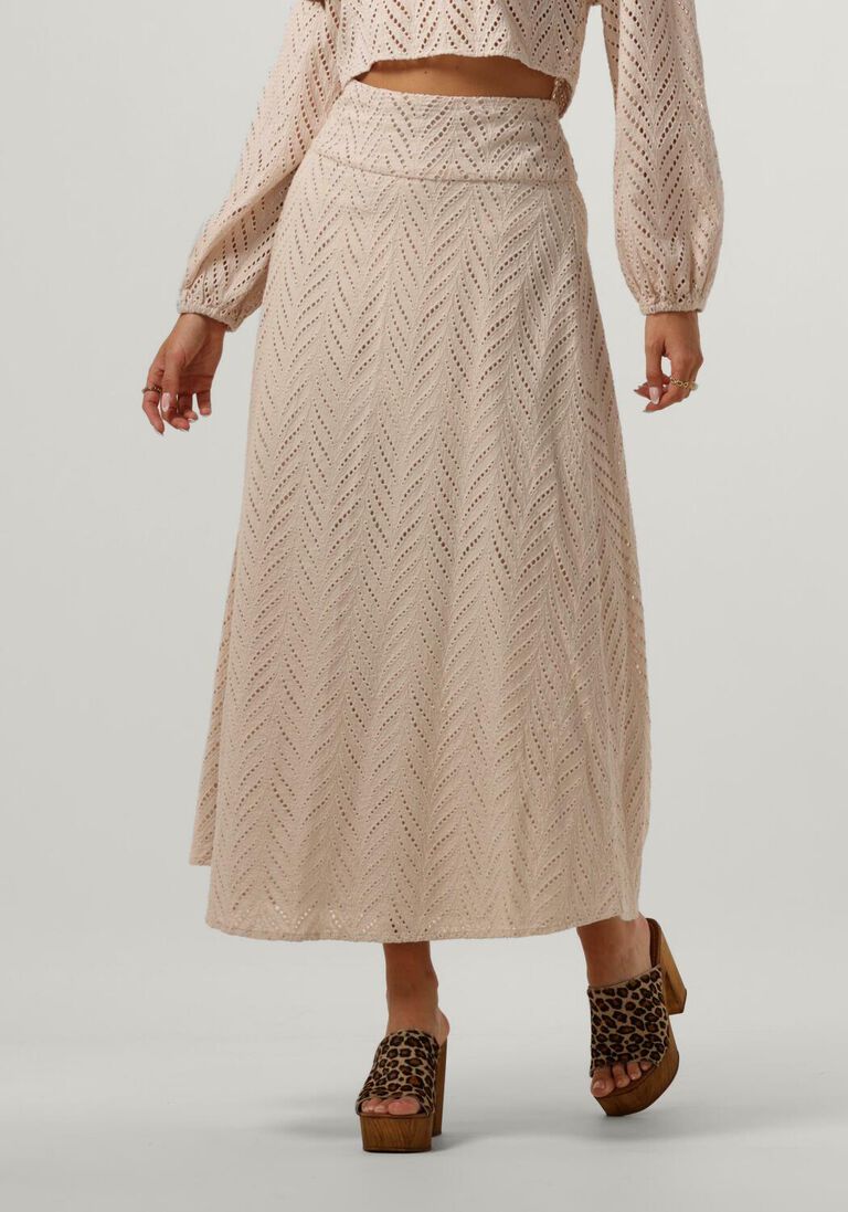 NEO NOIR beige neo noir a-lijn torino wave skirt
