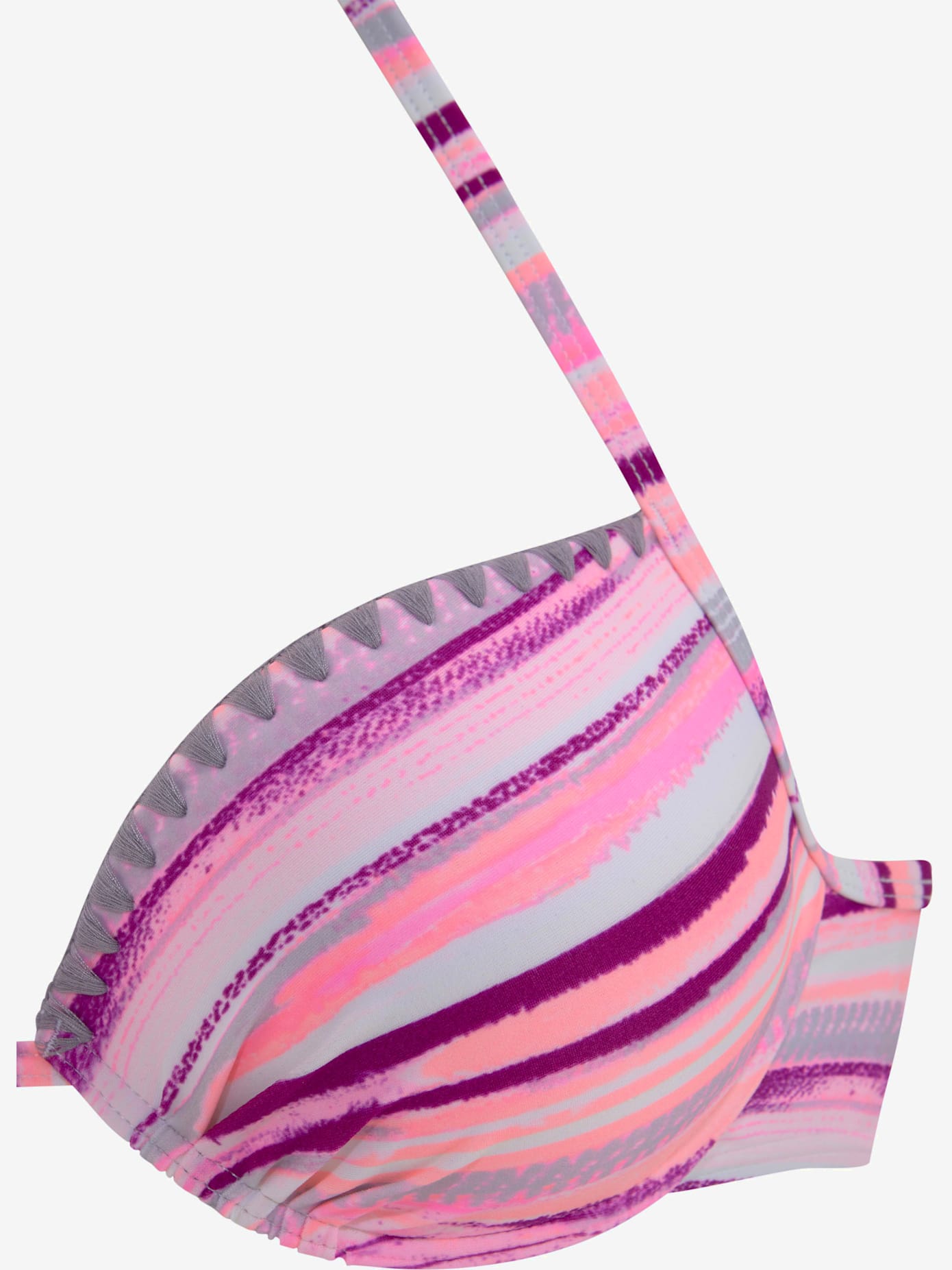 Bikini push-up design rayé coloré