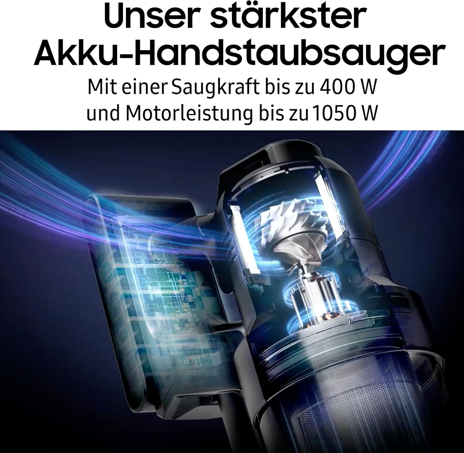 Samsung VS90F40EEM/WD Bespoke AI Jet Ultra Akku+ CompleteClean, Akku-Handstaubsauger inkl. Zubehör, 400 W, 2 Akkus, All-In-One-Station, Active Dual & Slim LED+ Bürste, Pet Tool+, Satin Mint