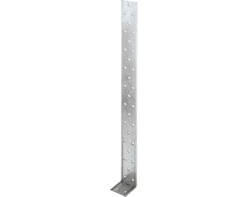 Platte stalen anker voor inbedding in beton, 400 x 40 x 40 mm, sendzimir verzinkt, 1 stuk