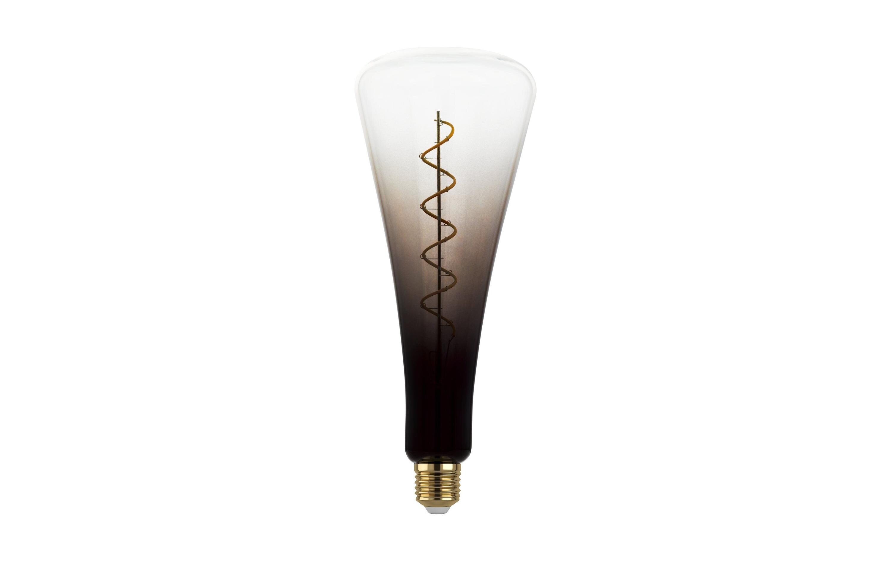 Lampe 4 W E27 Grau-Schwarz-TransparentLampe mit warmweissem Farbton