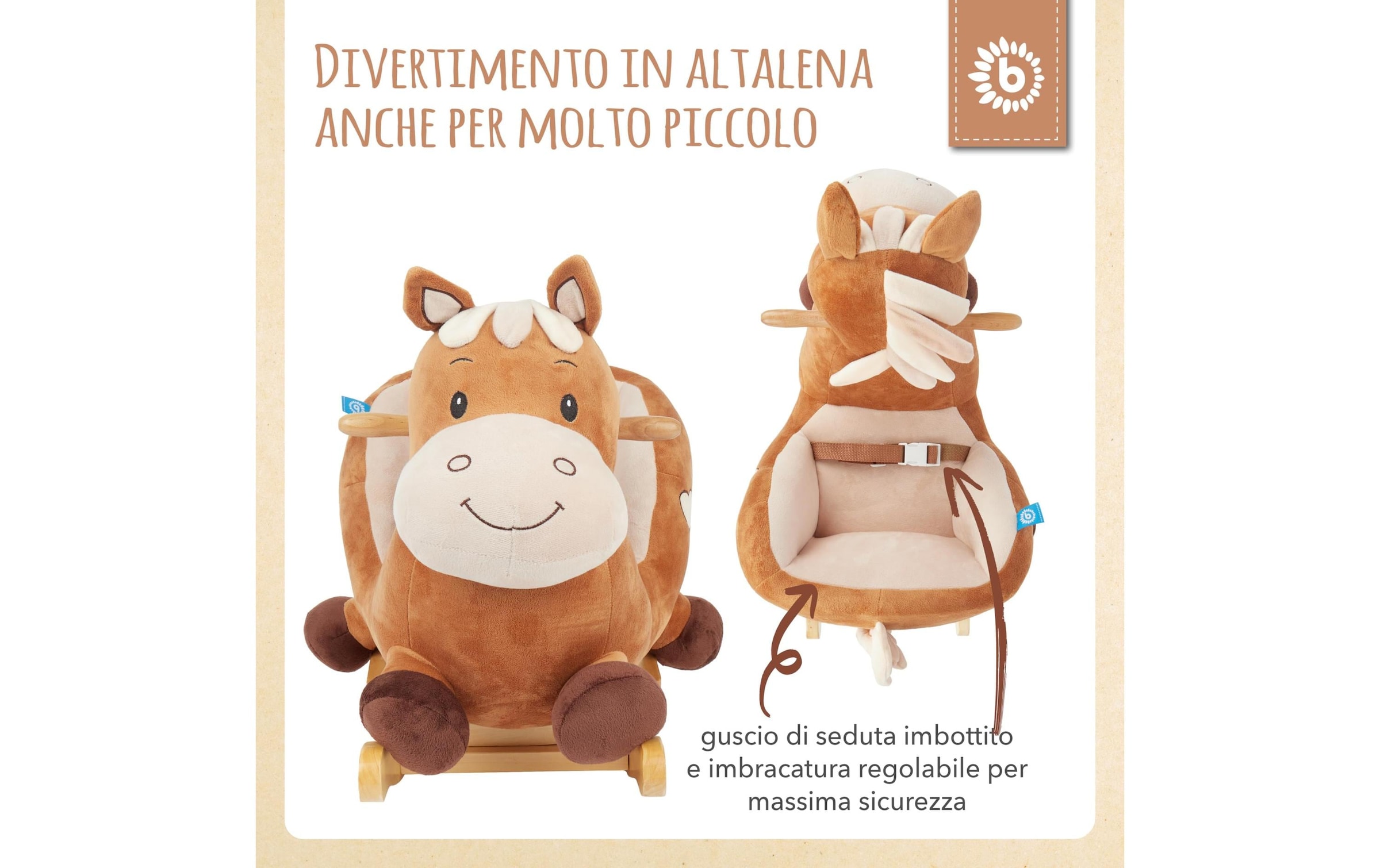 BIECO Schaukelpferd »Calimero« Holzart: Pinie (China)