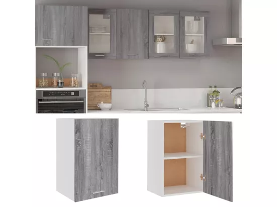 Armoire suspendue Sonoma gris 39,5x31x60 cm Bois d'ingénierie