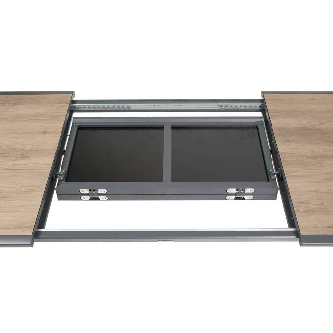 Table de jardin extensible rectangulaire PAVANE Truffe / Graphite
